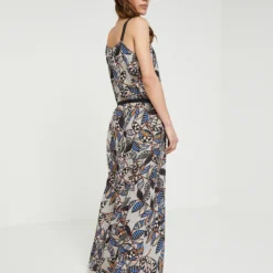 Robe Longue Ceinturée À Bretelles - Ecru -Promos Sublisca Magasin 001000688 001 V2 T4