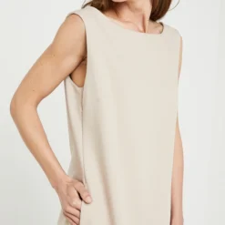 Comma Robe Chasuble - Beige -Promos Sublisca Magasin 001000689 001 V4 T4