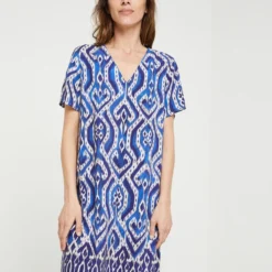 Robe Housse Fluide - Bleu