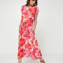 Robe Longue À Cintrer - Rose 6 Robe Longue À Cintrer - Rose -Promos Sublisca Magasin 001000702 001 V3 T4