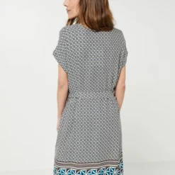 Robe Fluide Ceinturée - Marron -Promos Sublisca Magasin 001000704 001 V2 T4