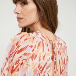 Robe Décolletée À Volants Étagés - Ecru -Promos Sublisca Magasin 001000906 001 V4 T4