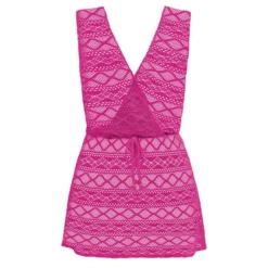 FREYA Robe De Plage Ajourée Maille Crochet Sundance - Orchid -Promos Sublisca Magasin 001001283 004 V4 T4