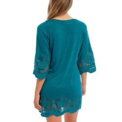 FANTASIE Robe De Plage Tunique Avec Guipure Dione - Petrol -Promos Sublisca Magasin 001001387 001 V3 T4