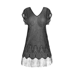 FANTASIE Robe De Plage Tunique Avec Franges Antheia - Noir -Promos Sublisca Magasin 001001389 002 V3 T4