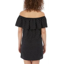 FREYA Robe De Plage Bardot Épaules Dénudées Jewel Cove - Noir -Promos Sublisca Magasin 001001390 001 V3 T4