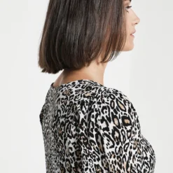 Vila Robe Babydoll Imprimée Léopard - Camel -Promos Sublisca Magasin 001004415 001 V2 T4