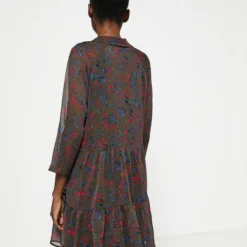 ONE STEP Robe Babydoll En Voile Imprimé - Vert Kaki -Promos Sublisca Magasin 001004417 001 V2 T4