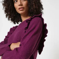 Molly Bracken Robe Pull Volantée - Violet -Promos Sublisca Magasin 001004418 001 V4 T4