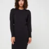 MEXX Robe En Tricot Fine Jauge Uni - Noir