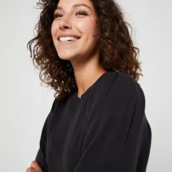 MEXX Robe En Tricot Fine Jauge Uni - Noir -Promos Sublisca Magasin 001004476 001 V4 T4