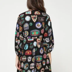 Desigual Robe Ample Imprimée Vignettes - Noir -Promos Sublisca Magasin 001004487 001 V2 T4