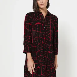 Desigual Robe Imprimé Graphique - Rouge