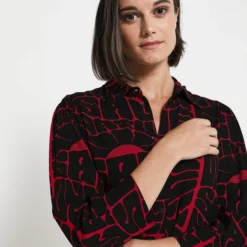 Desigual Robe Imprimé Graphique - Rouge -Promos Sublisca Magasin 001004494 001 V4 T4