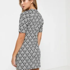 Desigual Robe Droite En Jersey Jacquard - Noir -Promos Sublisca Magasin 001004499 001 V2 T4