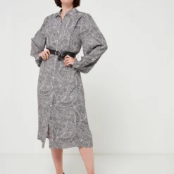 ESPRIT Robe Chemisier Imprimée - Beige