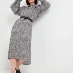 ESPRIT Robe Chemisier Imprimée - Beige -Promos Sublisca Magasin 001004516 001 V4 T4