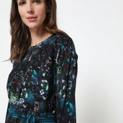 Robe Droite Fluide Et Légère - Bleu Encre -Promos Sublisca Magasin 001004525 001 V3 T4