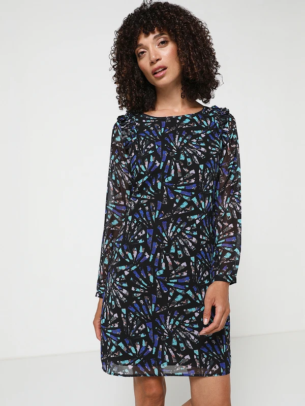 Molly Bracken Robe Housse En Voile Imprimé - Noir 1 Molly Bracken Robe Housse En Voile Imprimé - Noir