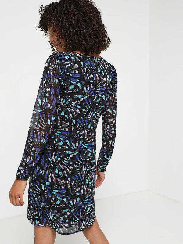 Molly Bracken Robe Housse En Voile Imprimé - Noir 2 Molly Bracken Robe Housse En Voile Imprimé - Noir – Image 2