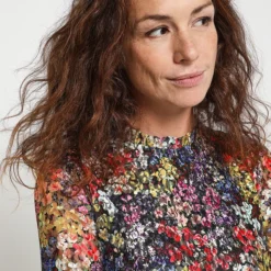 Molly Bracken Robe En Résille Imprimée - Jaune -Promos Sublisca Magasin 001004547 001 V3 T4