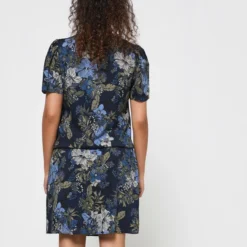 Ikks Robe Taille Basse À Imprimé Fleuri - Bleu Marine -Promos Sublisca Magasin 001004551 001 V2 T4