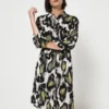 Betty Barclay Robe Chemisier Imprimée Taches - Vert Kaki