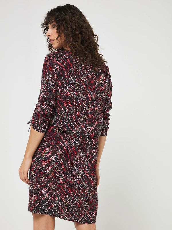 ONE STEP Robe Faux Ensemble Imprimée - Noir 2 ONE STEP Robe Faux Ensemble Imprimée - Noir – Image 2