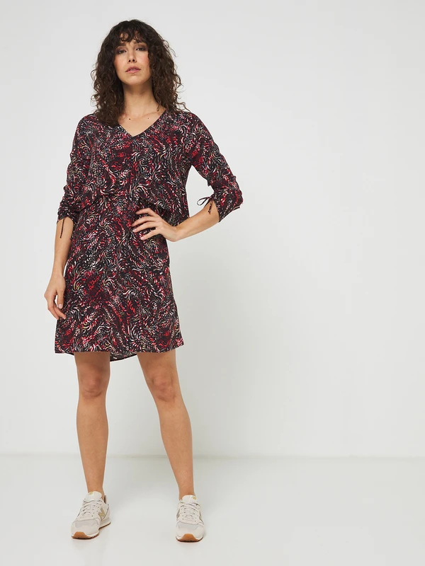 ONE STEP Robe Faux Ensemble Imprimée - Noir 3 ONE STEP Robe Faux Ensemble Imprimée - Noir – Image 3