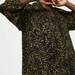 ONE STEP Robe Ample Imprimée Confetti - Noir -Promos Sublisca Magasin 001004564 001 V4 T4