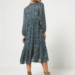 Molly Bracken Robe Longue En Voile , Bustier Brodé - Bleu -Promos Sublisca Magasin 001004573 001 V2 T4