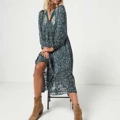 Molly Bracken Robe Longue En Voile , Bustier Brodé - Bleu -Promos Sublisca Magasin 001004573 001 V4 T4