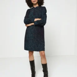 Robe Droite, Encolure Tunisienne - Bleu Encre -Promos Sublisca Magasin 001004574 001 V3 T4