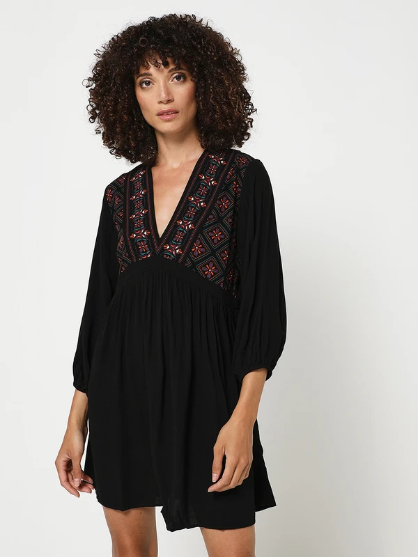 Desigual Robe Babydoll - Noir 1 Desigual Robe Babydoll - Noir