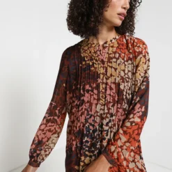 ESPRIT Robe Housse En Voile Imprimé - Marron -Promos Sublisca Magasin 001004620 002 V4 T4