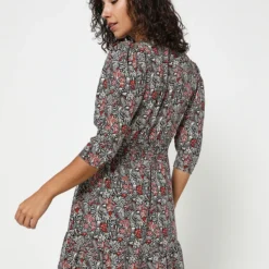 SEE U SOON Robe Chemise Imprimée - Noir -Promos Sublisca Magasin 001004622 001 V2 T4