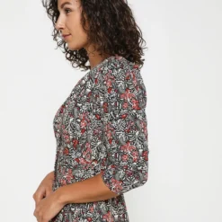 SEE U SOON Robe Chemise Imprimée - Noir -Promos Sublisca Magasin 001004622 001 V4 T4