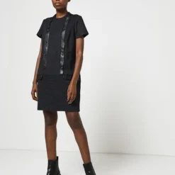 Ikks Robe Maille Milano Effet Tweed - Bleu Marine -Promos Sublisca Magasin 001004627 001 V3 T4