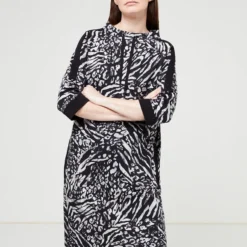 Betty Barclay Robe En Molleton Imprimé Animalier - Noir