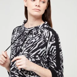 Betty Barclay Robe En Molleton Imprimé Animalier - Noir -Promos Sublisca Magasin 001004631 001 V4 T4