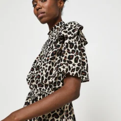 Ikks Robe Fluide Imprimée Néo Léopard - Marron 7 Ikks Robe Fluide Imprimée Néo Léopard - Marron -Promos Sublisca Magasin 001004636 001 V4 T4
