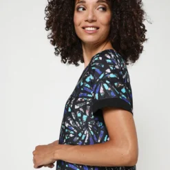 Molly Bracken Robe Manches Courtes Imprimée - Noir -Promos Sublisca Magasin 001004651 001 V4 T4