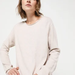 Robe Pull+ Écharpe À Pompons - Beige 7 Robe Pull+ Écharpe À Pompons - Beige -Promos Sublisca Magasin 001004656 001 V4 T4