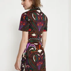 Desigual Robe Imprimée En Tissu Stretch - Noir -Promos Sublisca Magasin 001004673 001 V2 T4