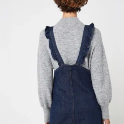 LA PETITE ETOILE Robe Salopette En Jean - Bleu Brut -Promos Sublisca Magasin 001005717 001 V4 T4