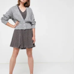 ONE STEP Robe En Voile Imprimé Cachemire - Noir 6 ONE STEP Robe En Voile Imprimé Cachemire - Noir -Promos Sublisca Magasin 001005724 001 V3 T4