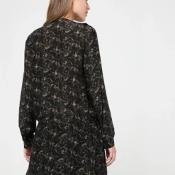 Ikks Robe Chemise Légère En Modal Et Soie - Vert Kaki -Promos Sublisca Magasin 001005731 001 V4 T4