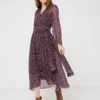 ONE STEP Robe Ceinturée - Violet