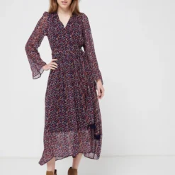 ONE STEP Robe Ceinturée - Violet -Promos Sublisca Magasin 001006048 001 V4 T4