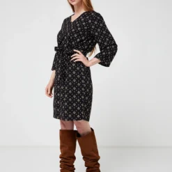 Robe Housse Mini Motif Cachemire - Noir 6 Robe Housse Mini Motif Cachemire - Noir -Promos Sublisca Magasin 001006053 001 V3 T4